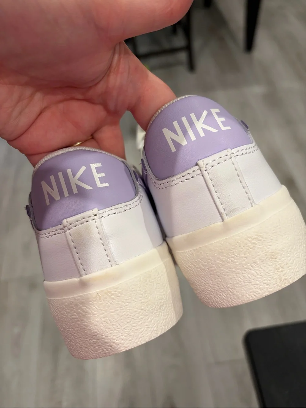 Nike Women's Low-Top Sneaker in White and Lavender